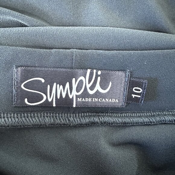 Sympli Re-Zip Midi Skirt Size 10 Green Juniper Classic Pull on Straight - Picture 3 of 13